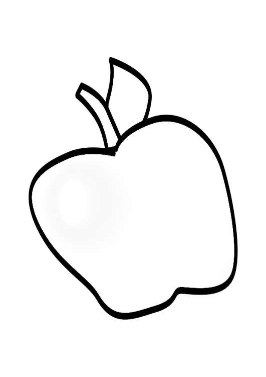 Disegno da colorare mela