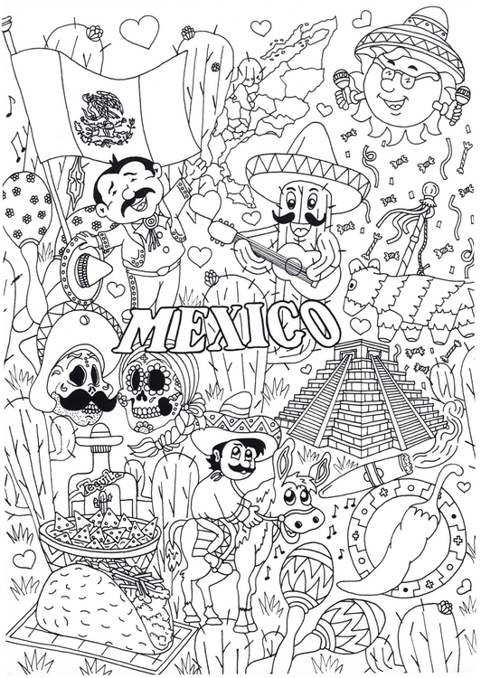 Disegno da colorare Messico