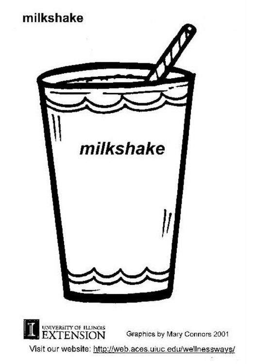 Disegno da colorare milkshake