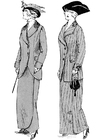 disegno-da-colorare moda a Parigi inverno 1914