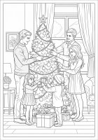 montare insieme l'albero di Natale