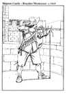 disegno-da-colorare moschettiero 1645