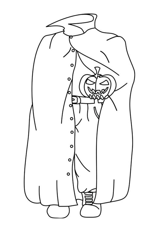 Disegno da colorare mostro Halloween