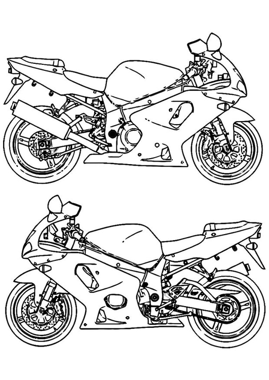 Disegno da colorare moto