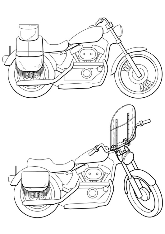 Disegno da colorare moto