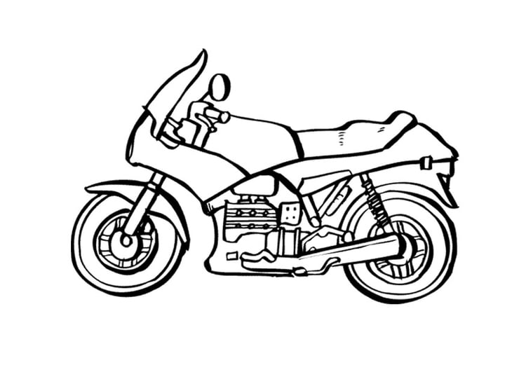 Disegno da colorare moto