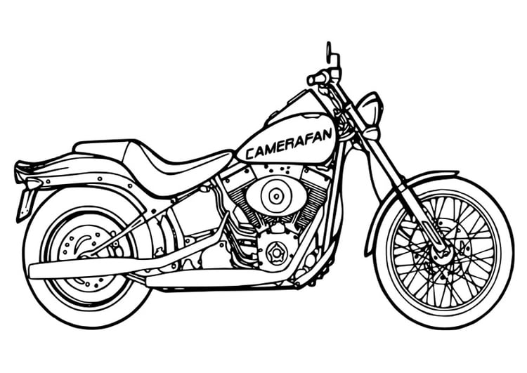 Disegno da colorare motocicletta