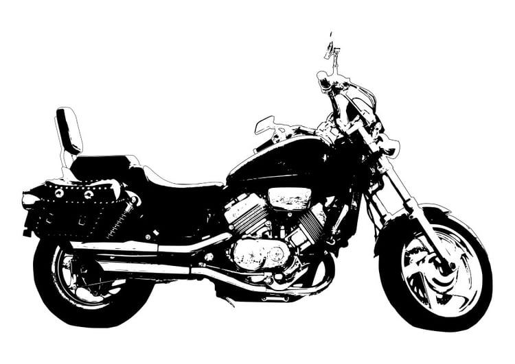 Disegno da colorare motocicletta - Honda Magna