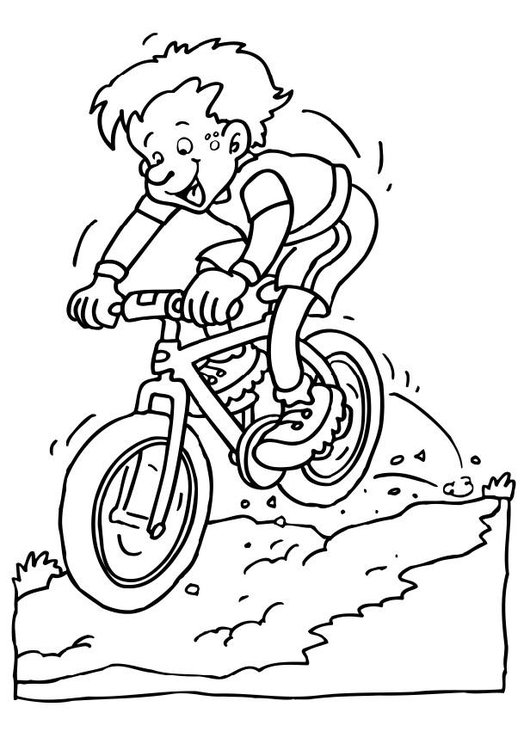 Disegno da colorare mountainbike