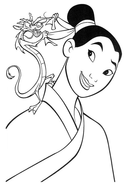 Disegno da colorare Mulan