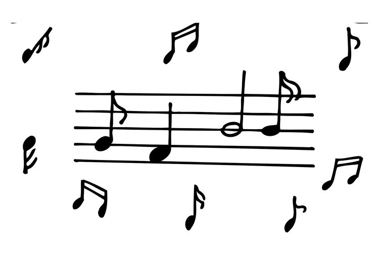 Disegno da colorare musica