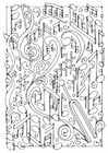 Disegno da colorare musica
