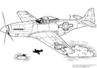 Disegni da colorare Mustang P-51
