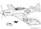 Disegno da colorare Mustang P-51