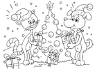 Disegni da colorare Natale per gli animali