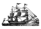 Disegno da colorare nave