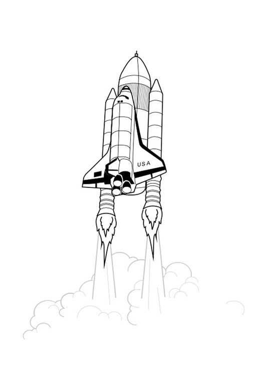 Disegno da colorare navetta spaziale