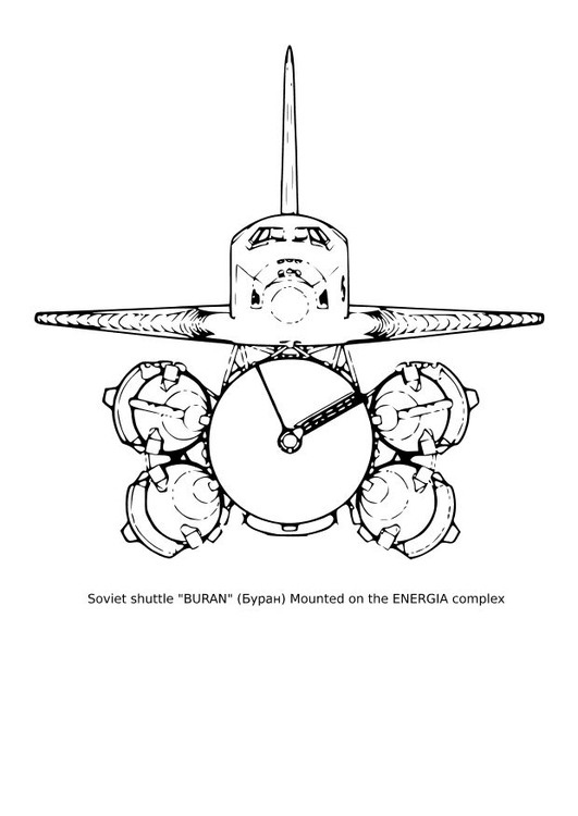 Disegno da colorare navicella spaziale Russa