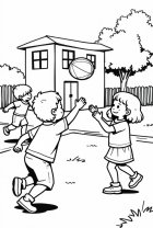 Disegno da colorare nel parco giochi