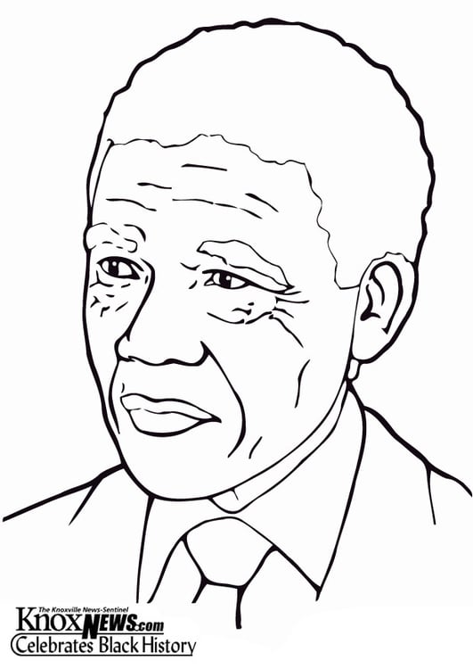Disegno da colorare Nelson Mandela
