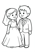 Disegno da colorare nozze
