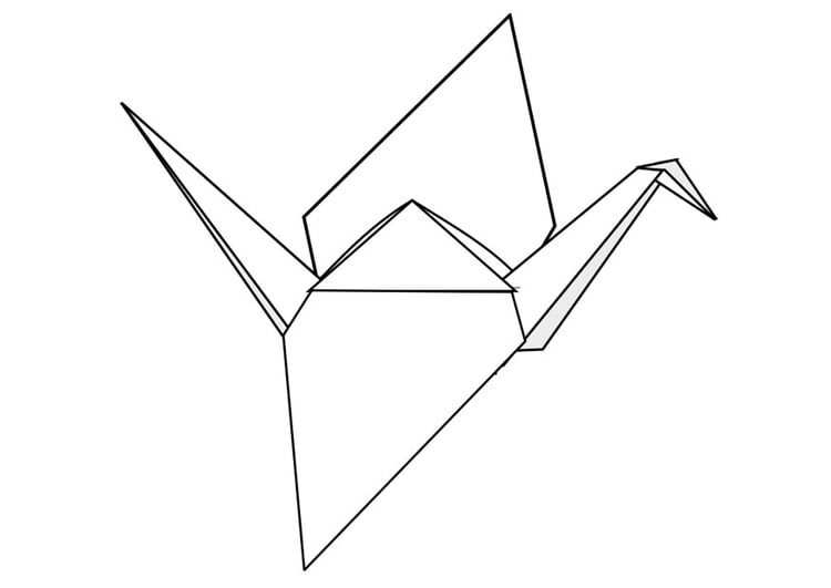 Disegno da colorare origami