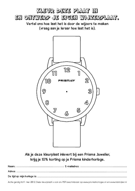 Disegno da colorare Orologio prisma