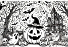 Disegno da colorare orrore di Halloween