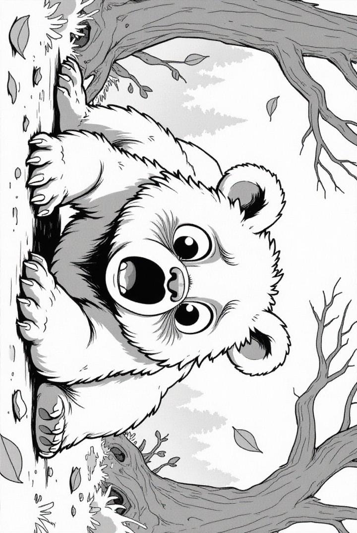 orso spaventato
