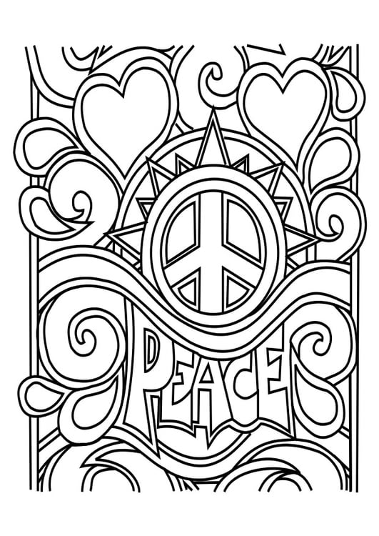 Disegno da colorare pace