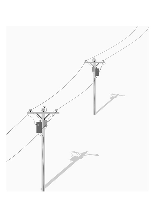 Disegno da colorare pali del telefono