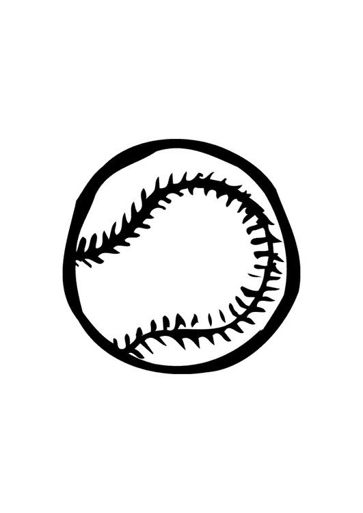 Disegno da colorare palla da baseball