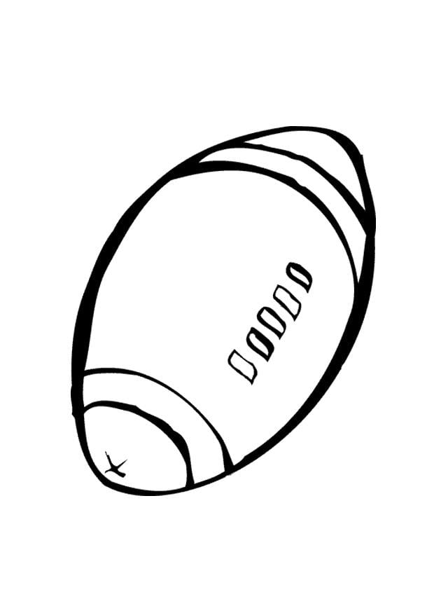 Disegno da colorare palla da rugby