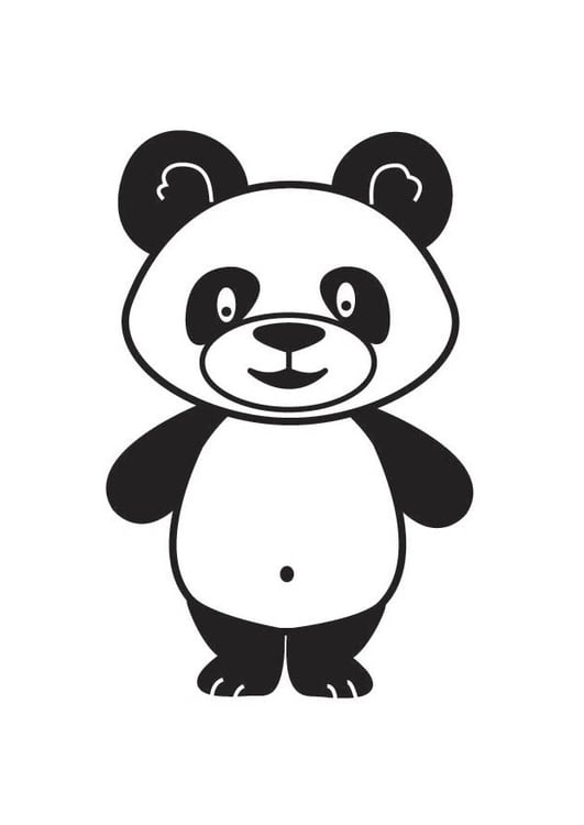 Disegno da colorare panda