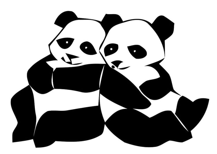 Disegno da colorare panda