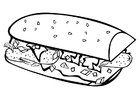 Disegno da colorare panino