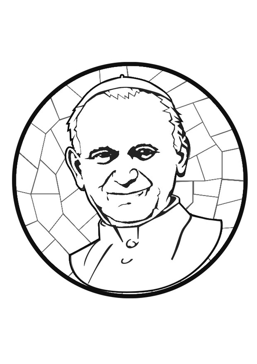 Disegno da colorare papa Giovanni Paolo II
