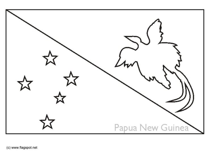 Disegno da colorare Papua Nuova Guinea
