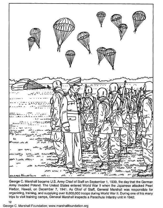 Disegno da colorare paracadutisti