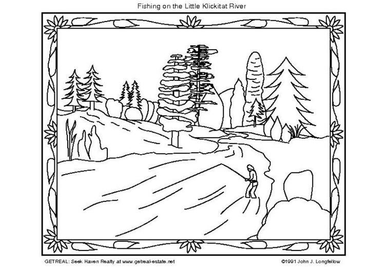 Disegno da colorare pescare in America