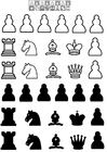 Disegni da colorare pezzi di scacchi