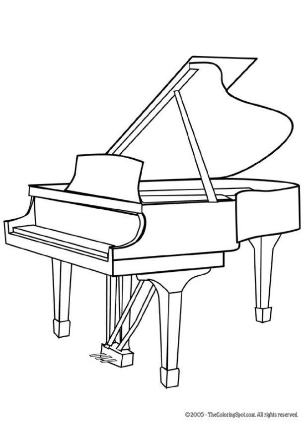Disegno da colorare pianoforte