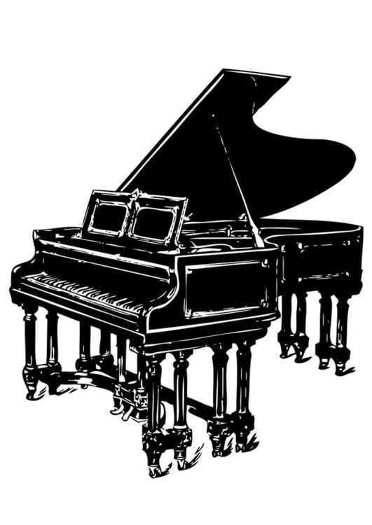 Disegno da colorare pianoforte