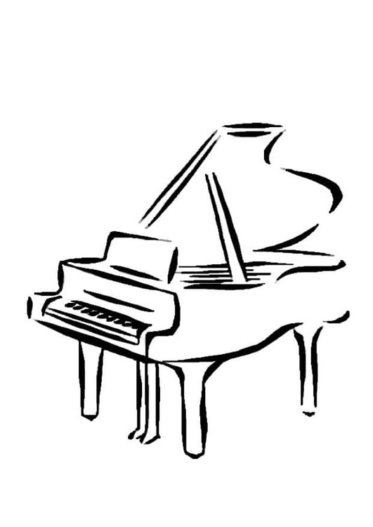 Disegno da colorare pianoforte