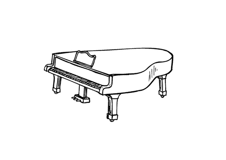 Disegno da colorare pianoforte