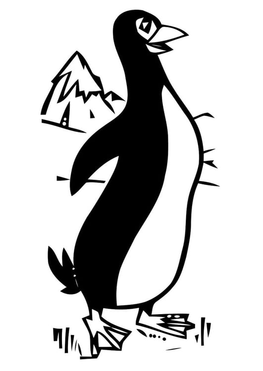 Disegno da colorare pinguino