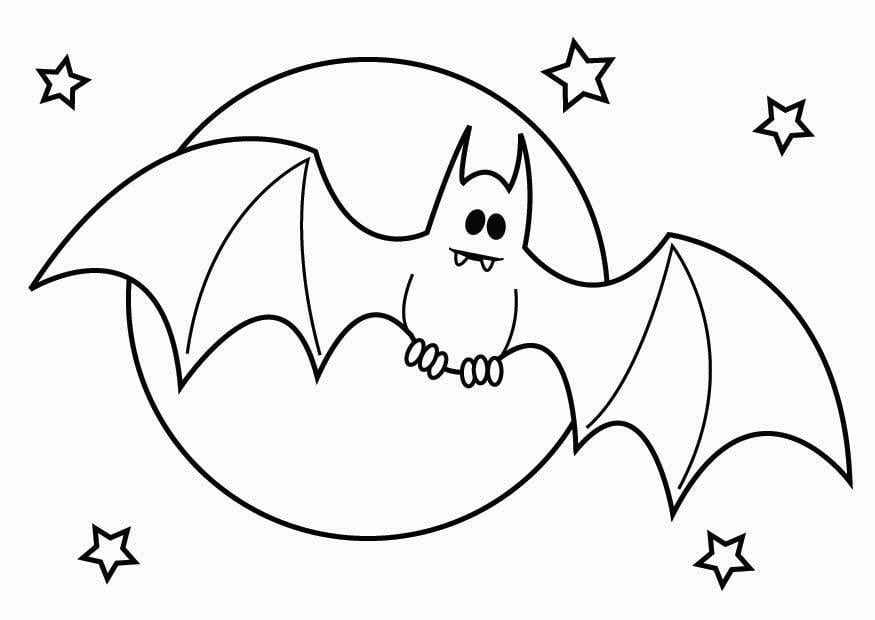 Disegno da colorare pipistrello di Halloween