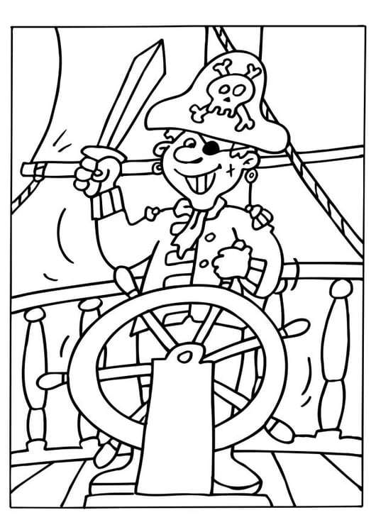 Disegno da colorare pirata 2
