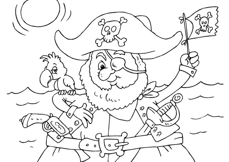 Disegno da colorare pirata