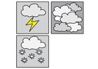 Disegno da colorare pittogrammi meteo 2